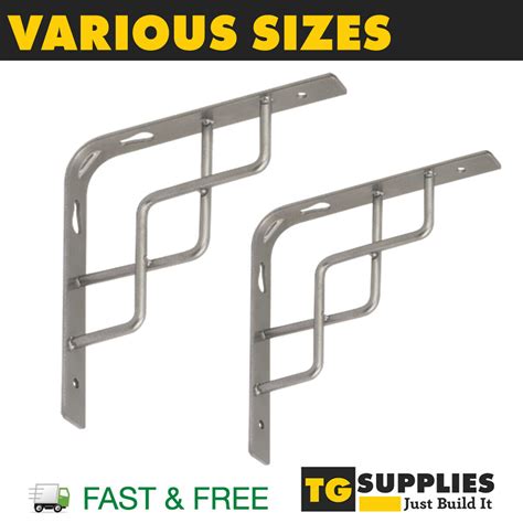 silver metal shelf brackets|45cm silver bracket.